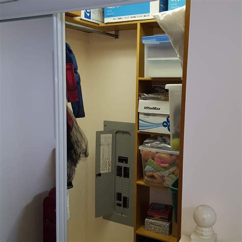 electrical panels in closet